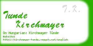 tunde kirchmayer business card